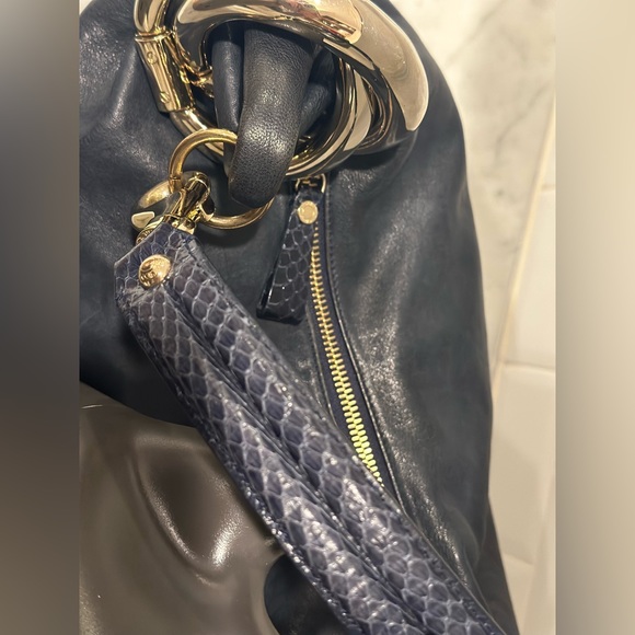 Jimmy Choo Solar Hobo Bag with Python Accents - Comes with COA - Picture 2 of 10